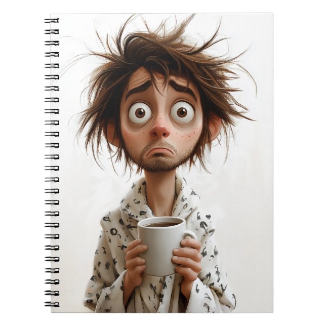 Morning Madness: Coffee First, Questions Later Notebook (Front)