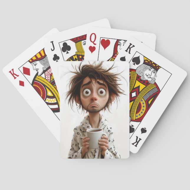 Morning Madness: Coffee First, Questions Later Playing Cards (Back)