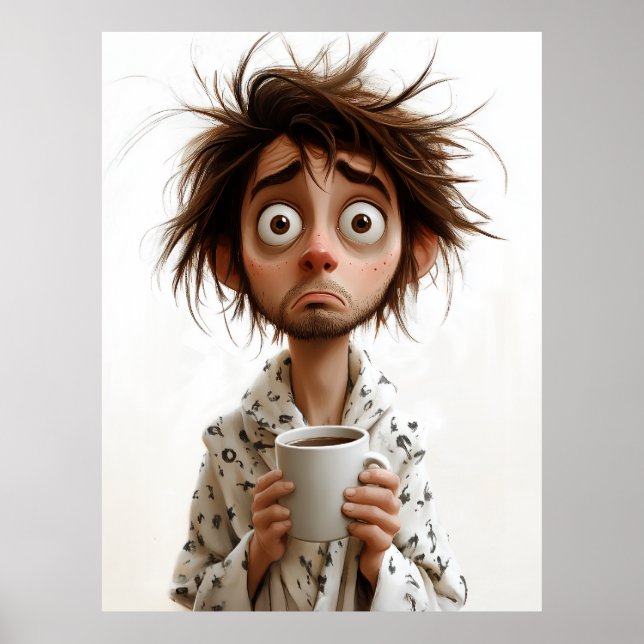 Morning Madness: Coffee First, Questions Later Poster (Front)
