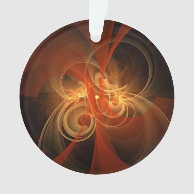 Morning Magic Abstract Art Acrylic Circle Ornament (Front)