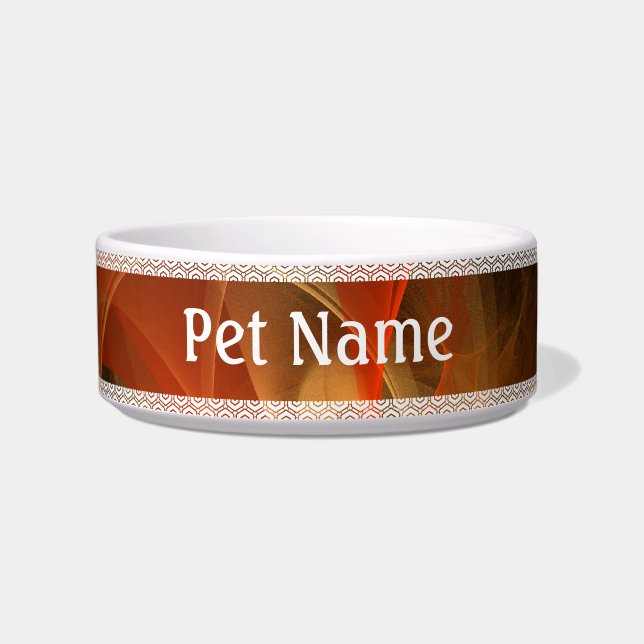 Morning Magic Abstract Art Cat Bowl (Front)