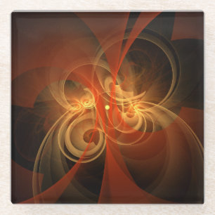 Morning Magic Abstract Art Glass Coaster