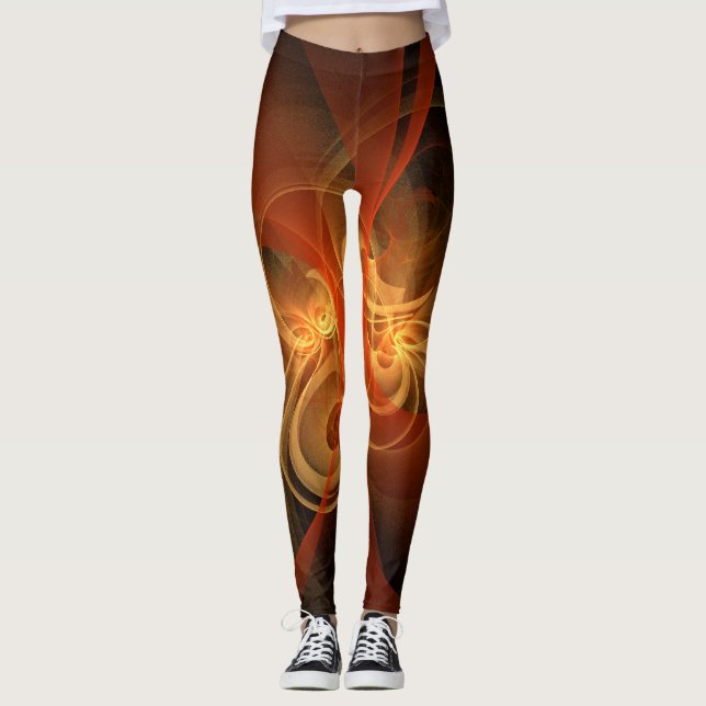 Morning Magic Abstract Art Leggings (Front)