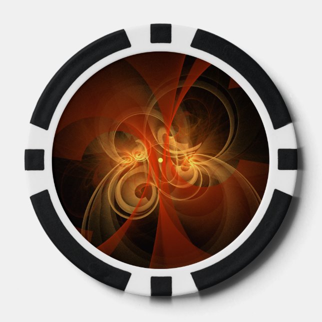 Morning Magic Abstract Art Poker Chips (Front)