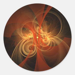 Morning Magic Abstract Art Round Sticker