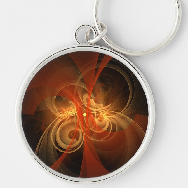 Morning Magic Abstract Art Small Key Ring (Front)
