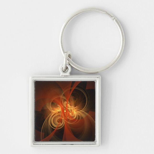 Morning Magic Abstract Art Small Key Ring (Front)