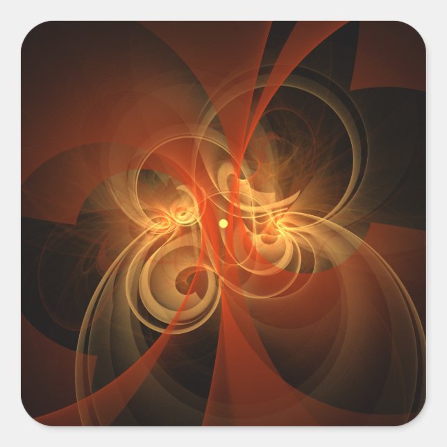 Morning Magic Abstract Art Square Sticker (Front)