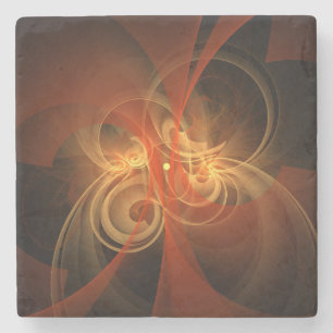 Morning Magic Abstract Art Stone Coaster