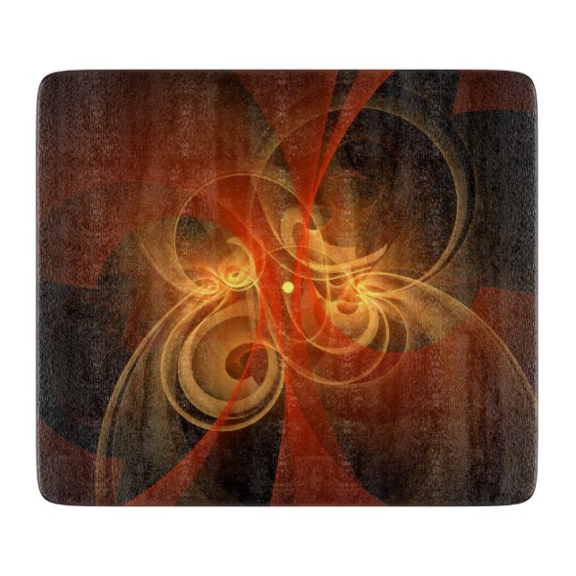 Morning Magic Modern Abstract Light Energy Art Cutting Board (Front)