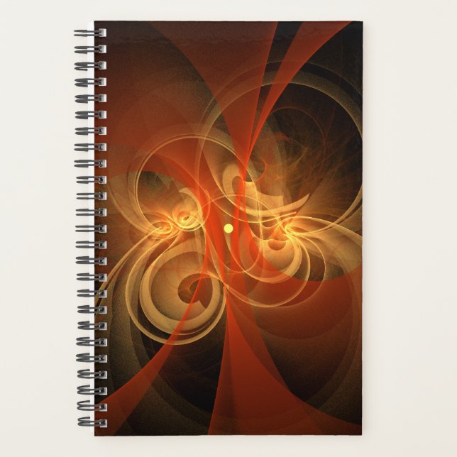 Morning Magic Modern Abstract Light Energy Art Planner (Front)