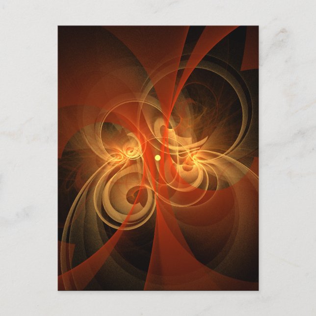 Morning Magic Modern Abstract Light Energy Art Postcard (Front)