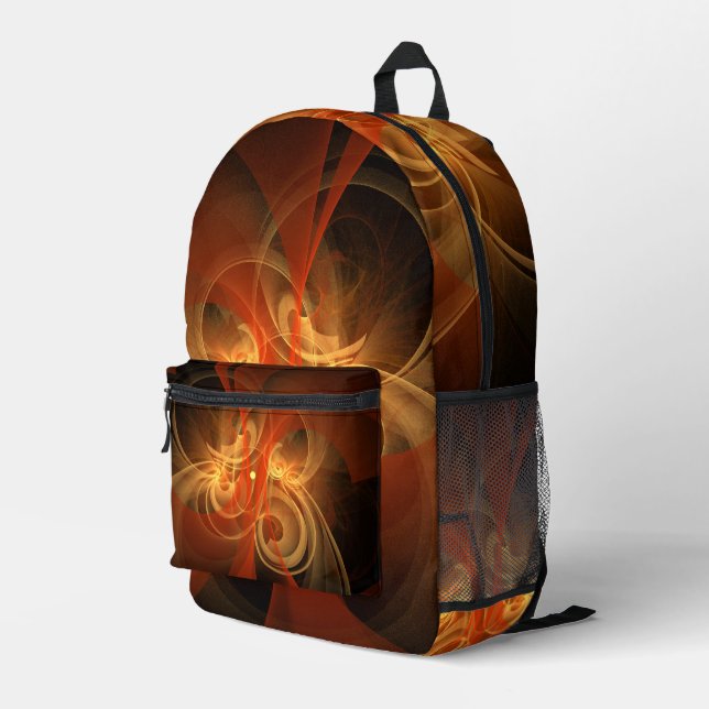 Morning Magic Modern Abstract Light Energy Art Printed Backpack (Back Corner Right)