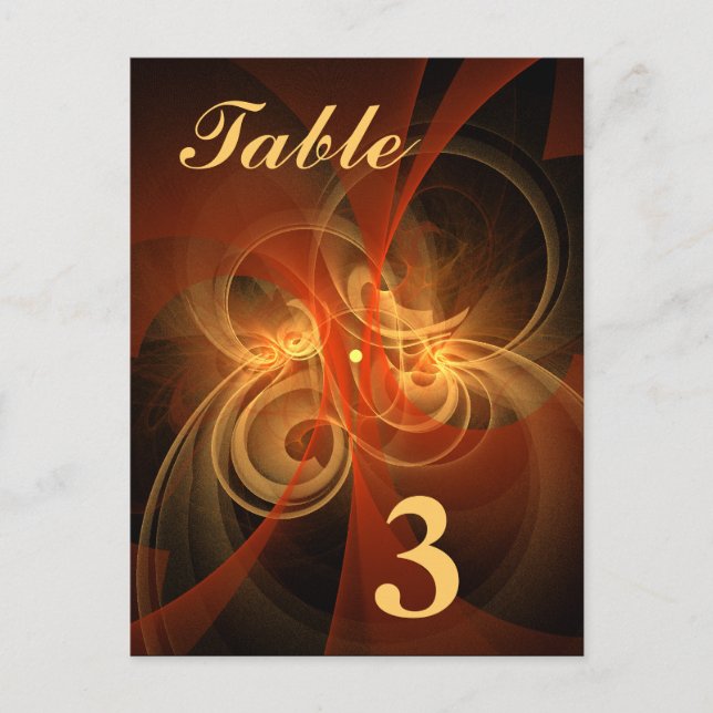 Morning Magic Table Number Postcard (Front)
