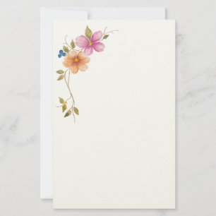 Morning Meadow Blooms Stationery