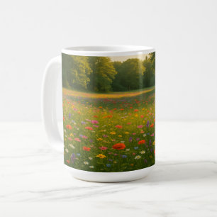 Morning Meadow: Symphony of Wildflowers Coffee Mug