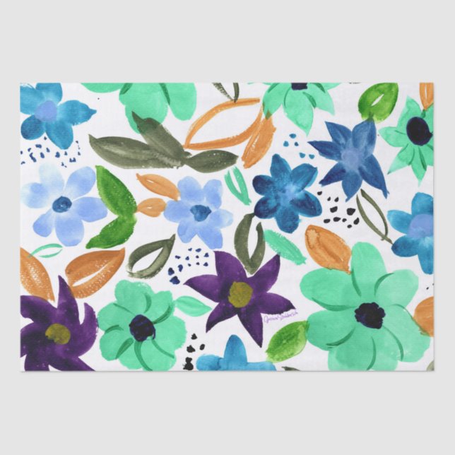 Morning Mint tissue paper (Front)