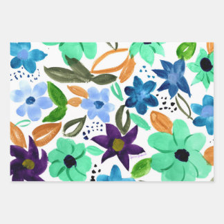 Morning Mint wrapping paper sheets