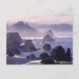 Morning mist along Oregon coast near Nesika, Postcard