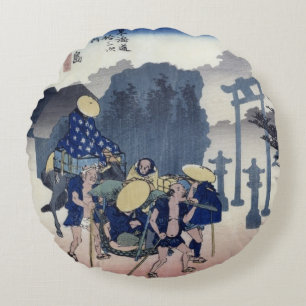 Morning Mist at Mishima Round Cushion