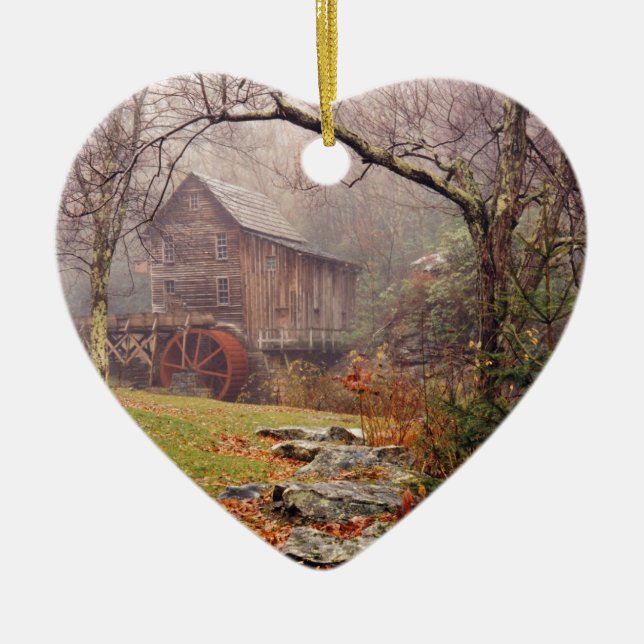 Morning Mist Ceramic Tree Decoration (Front)
