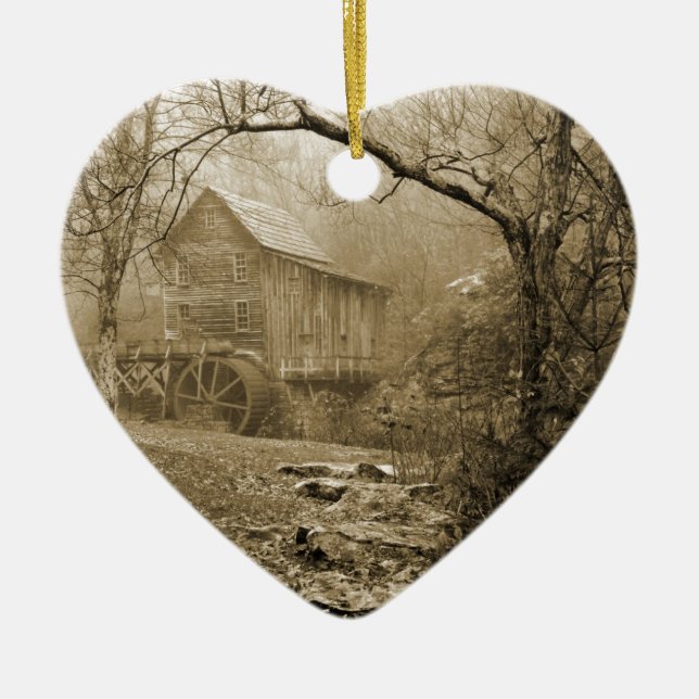 Morning Mist Ceramic Tree Decoration (Front)
