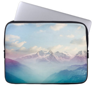 Morning Mist in an Alpine Valley Laptop Sleeve
