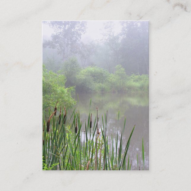 Morning Mist on the Pond ATC Business Card (Front)