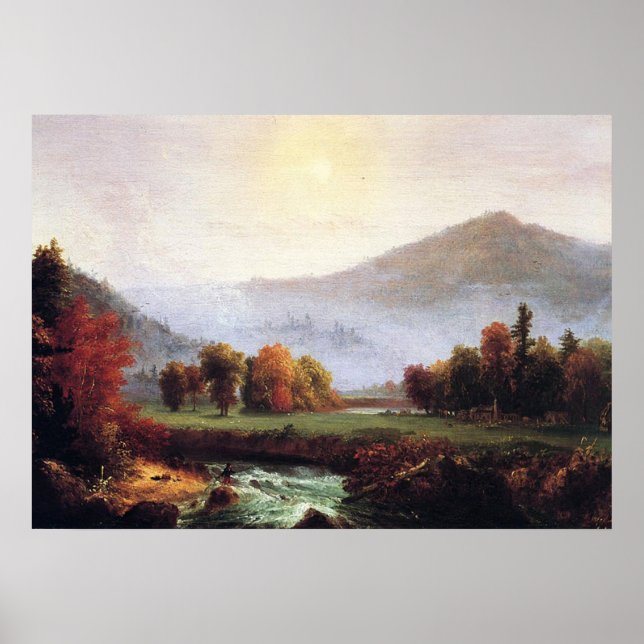 Morning Mist Rising in Plymouth, NH, fine art, Poster (Front)