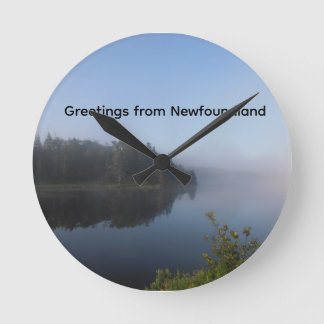 Morning Mist  Round Clock