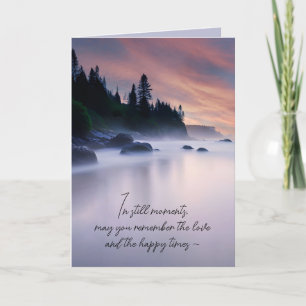 Morning Misty Lake Sympathy  Card