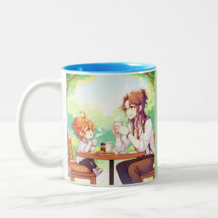 Morning Moments – Chibi Father & Child Coffee Mug 
