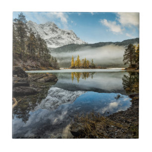 Morning Mood Lake Eibsee Ceramic Tile