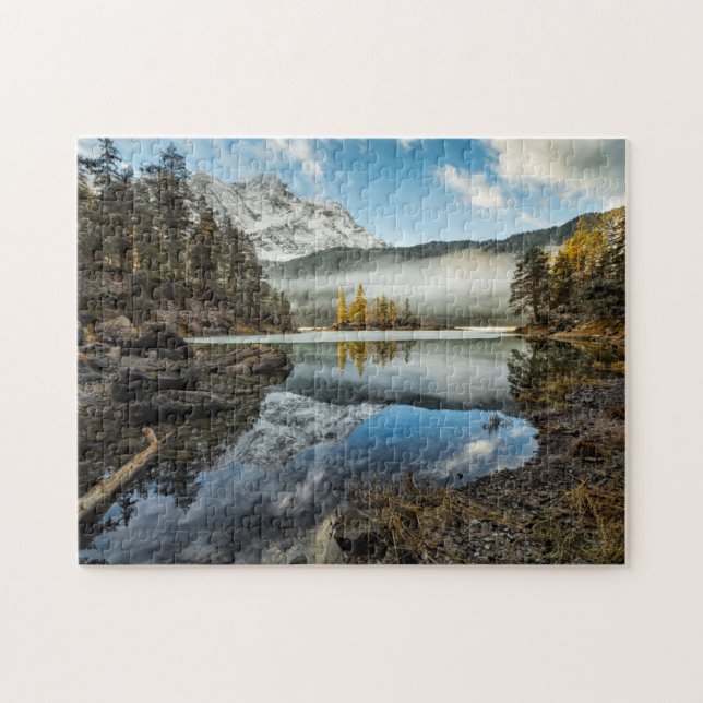 Morning Mood | Lake Eibsee Jigsaw Puzzle (Horizontal)