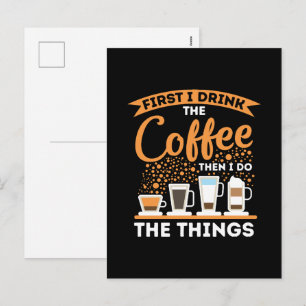 Morning Motivation Boost - Coffee Lover Mantra Holiday Postcard