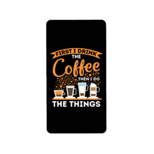 Morning Motivation Boost - Coffee Lover Mantra Label