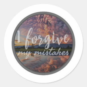 morning motivational quotes for self acceptance classic round sticker