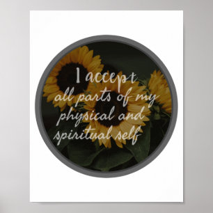 morning motivational sayings for self acceptance poster