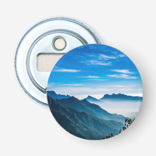 Morning Mountains Mist Landscape Bottle Opener