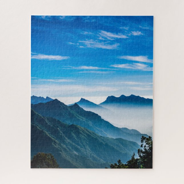 Morning Mountains Mist Landscape Jigsaw Puzzle (Vertical)