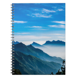 Morning Mountains Mist Landscape Notebook