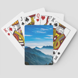 Morning Mountains Mist Landscape Playing Cards