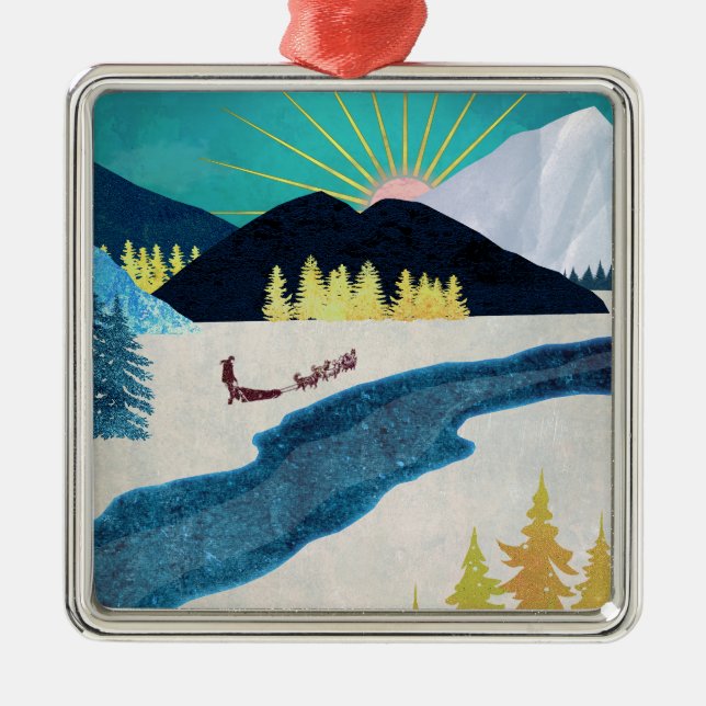 Morning Musher Metal Ornament (Front)