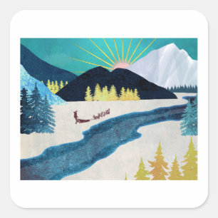 Morning Musher Square Sticker