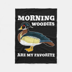 Morning My Favorite Duck Hunting Funny Hunter  Fleece Blanket
