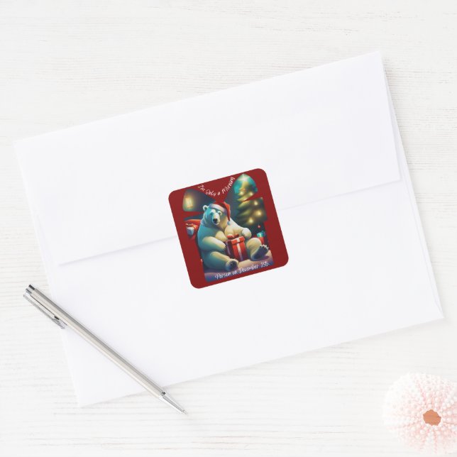 Morning of Christmas Square Sticker (Envelope)