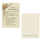 Morning Offering Catholic  Prayer Floral Holy Card