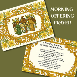 Morning Offering Prayer with AMDG & Angels Business Card