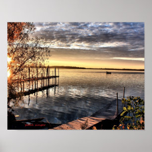 Morning on Lake Monona Poster