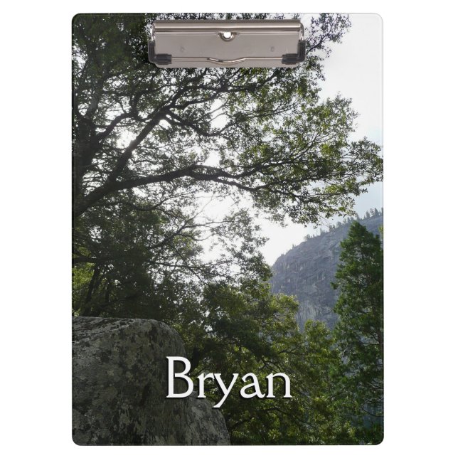 Morning on the Trail to Vernal Falls in Yosemite Clipboard (Front)